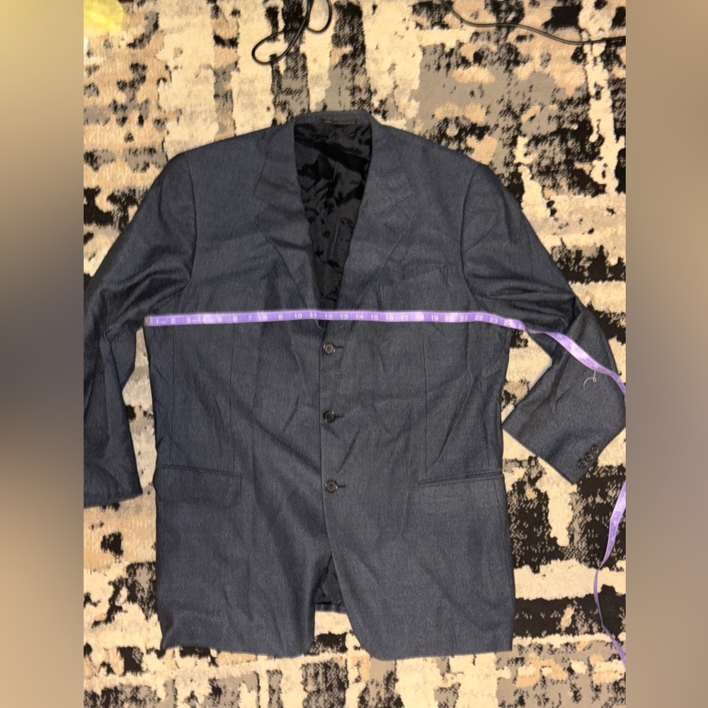 Men's Silk Blend Navy Ermenegildo Zegna Blazer 48L